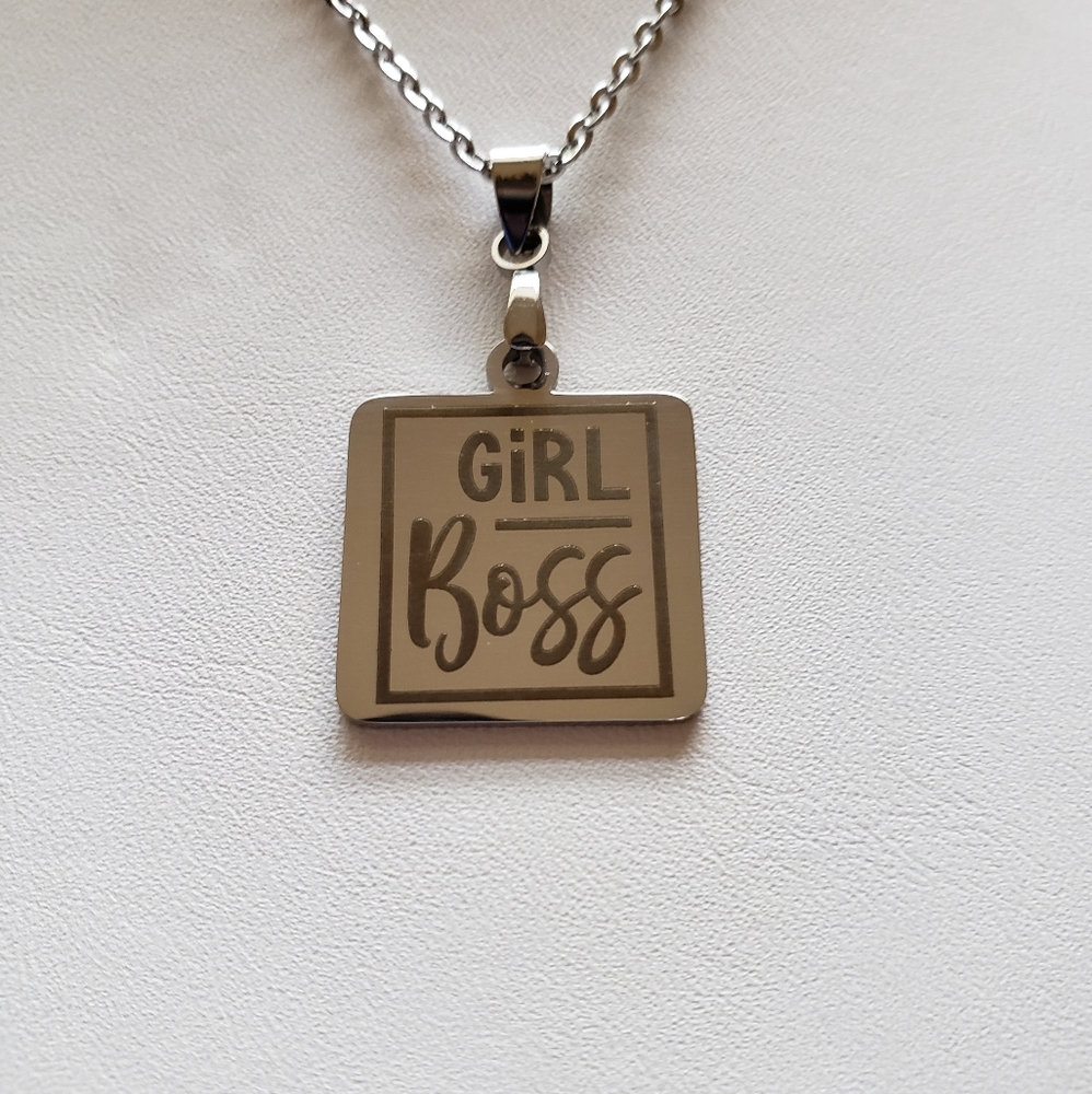 "Girl Boss" Pendant Necklace